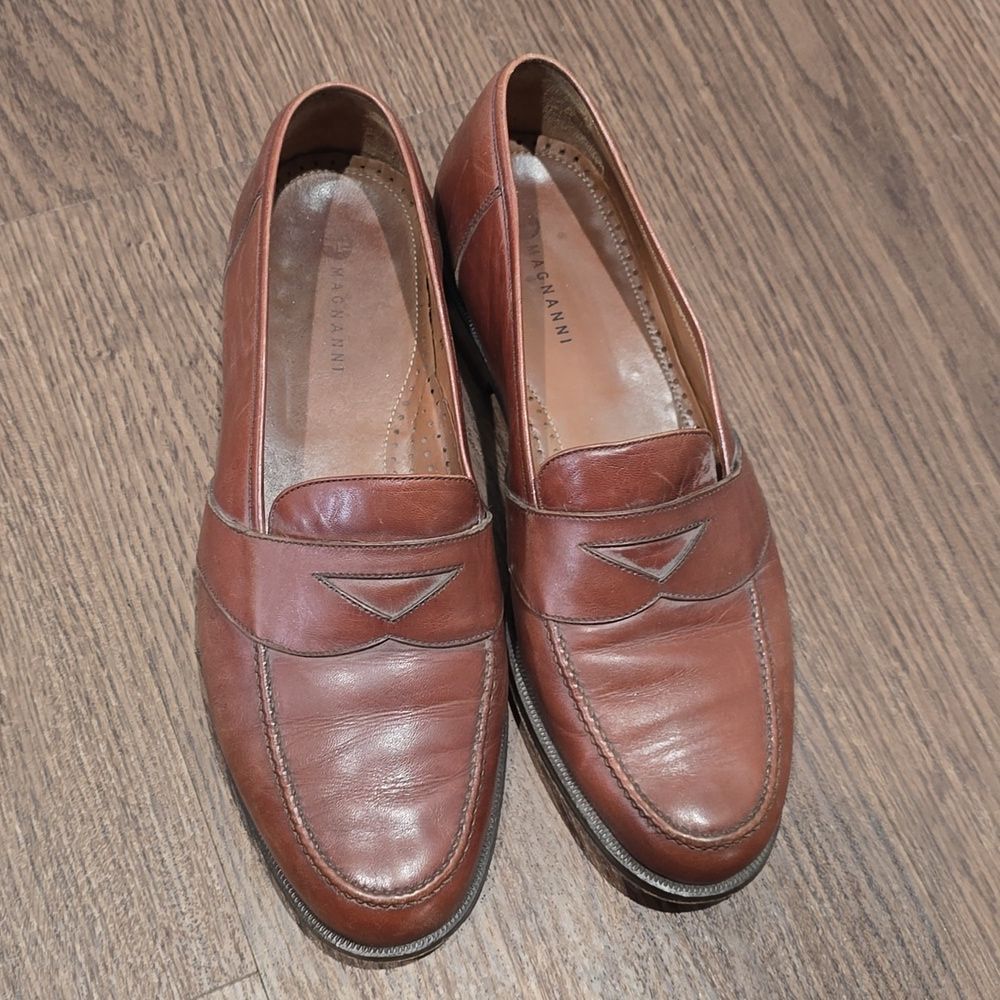 Men's Magnanni Penny Loafers Dress Shoes Genuine 10M
